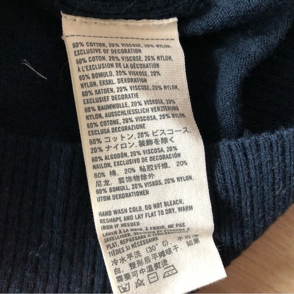 Abercrombie & Fitch Y2K Logo Pocket Light Cardigan in Navy Size S - Picture 9 of 11